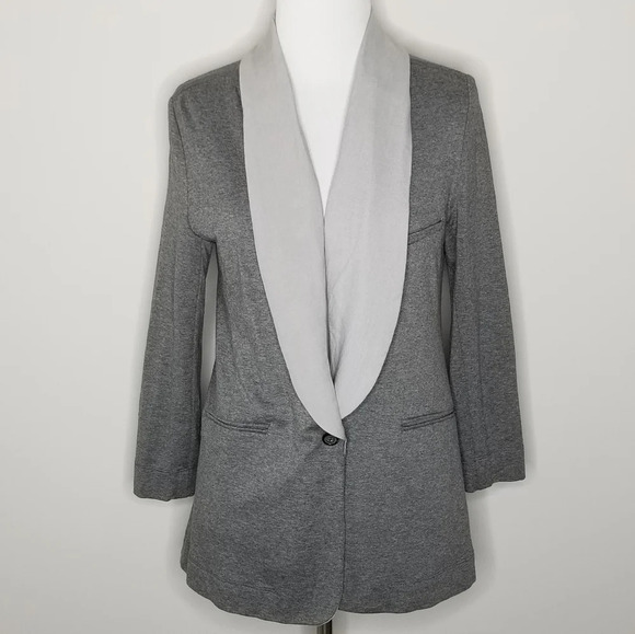Soft Joie Gray Neville Two Tone Knit Blazer S - Picture 1 of 6